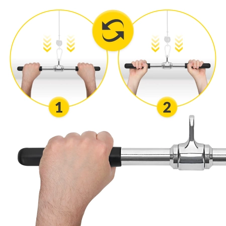 Mâner drept pentru tracțiuni, rotativ, 50 cm