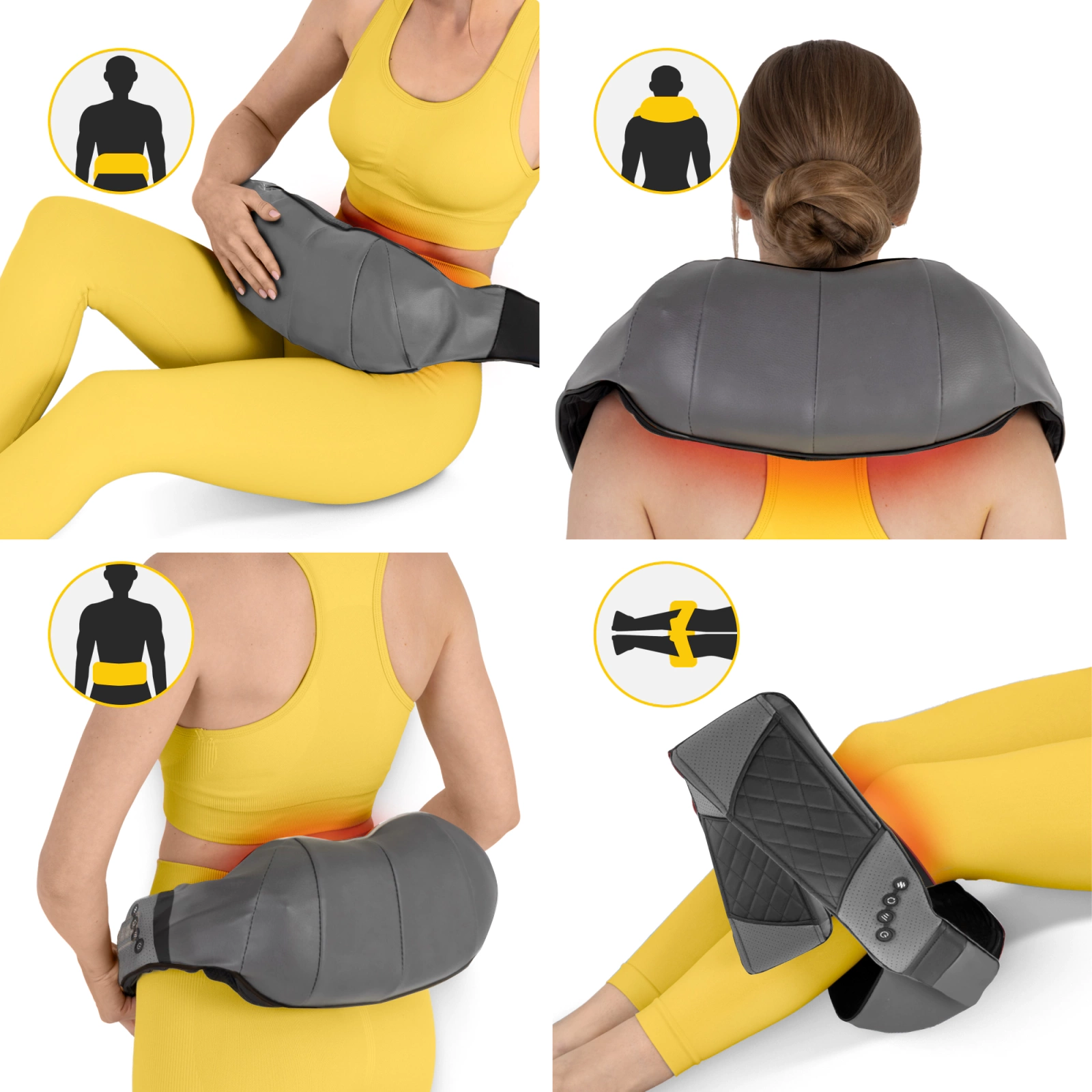 Masaj pentru gât și spate SHIATSU LUXURY+ cu geantă elegantă