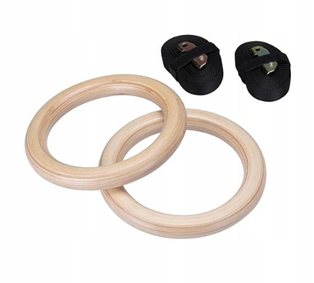 Inele din lemn pentru gimnastică 2 buc.