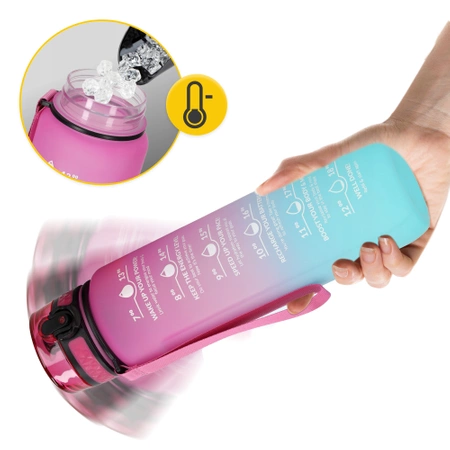 Sticlă de apă cu scală temporală 1 L