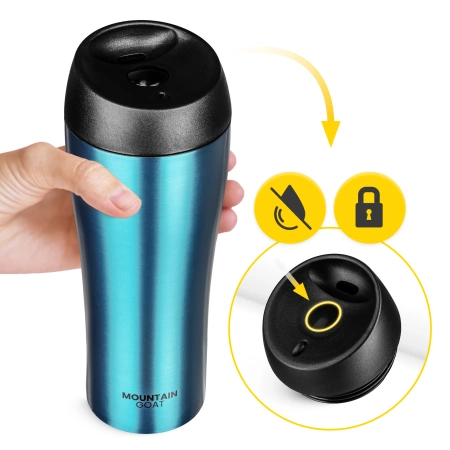 Cana termică Mountain Goat TRAVEL 380 ml albastră