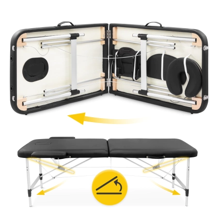 Masă de masaj din aluminiu, 70 cm