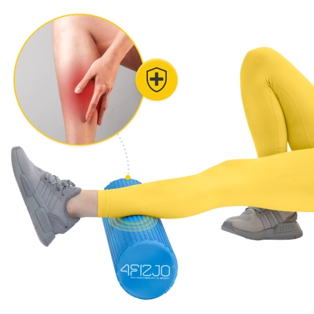 Roller de masaj cu proeminențe CARE+ 90 cm Albastru