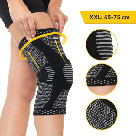 Genunchieră elastică cu stabilizare rotulă XXL