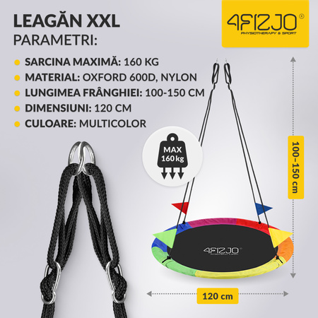 Leagăn de grădină pentru copii XXL 120 cm
