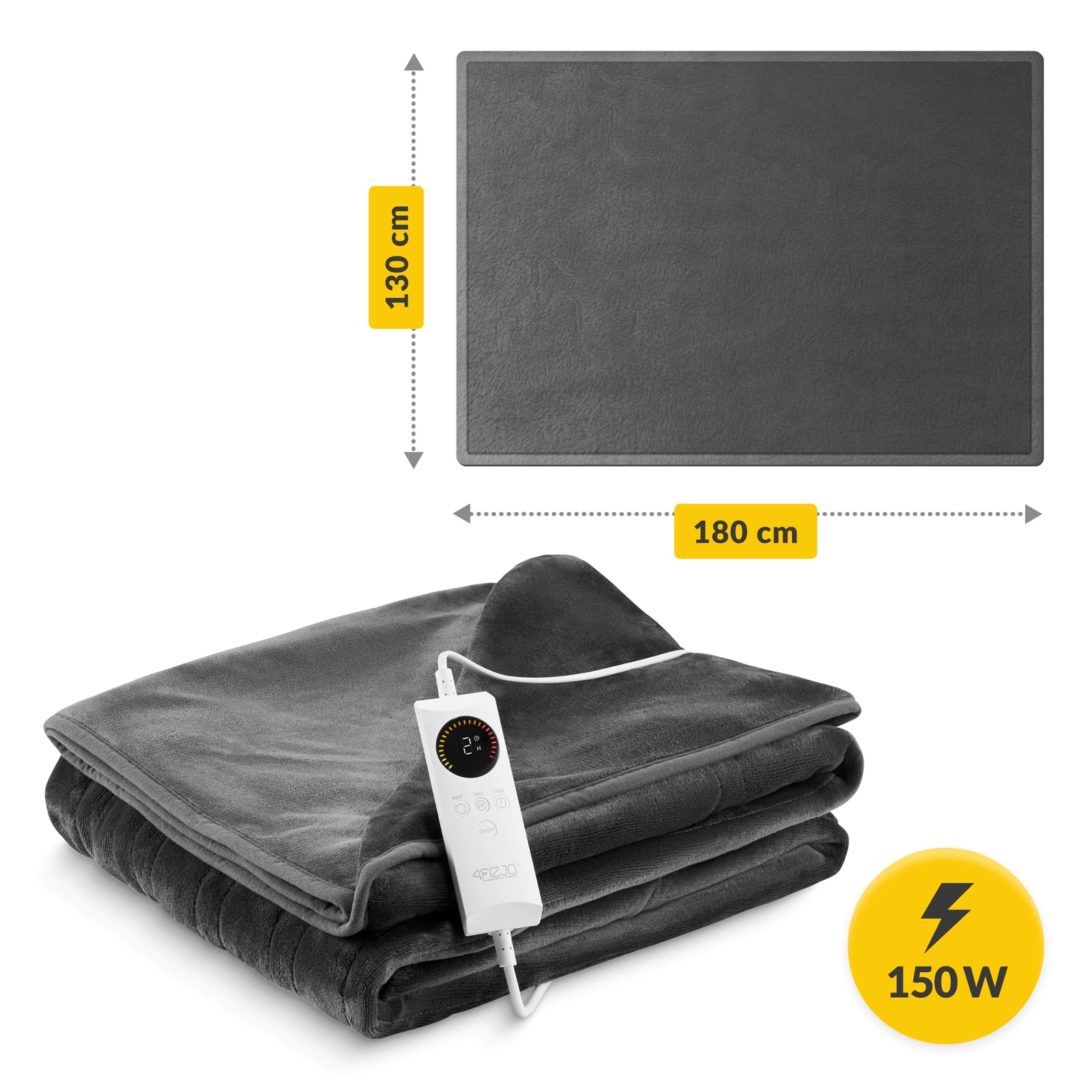 Pătură de încălzire electrică 180 × 130 cm