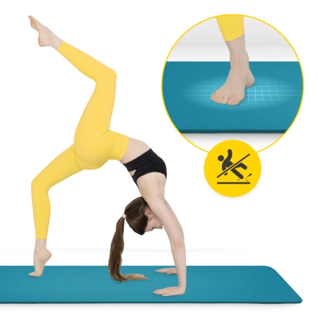 Saltea pentru fitness și yoga NBR 1 cm verde marin