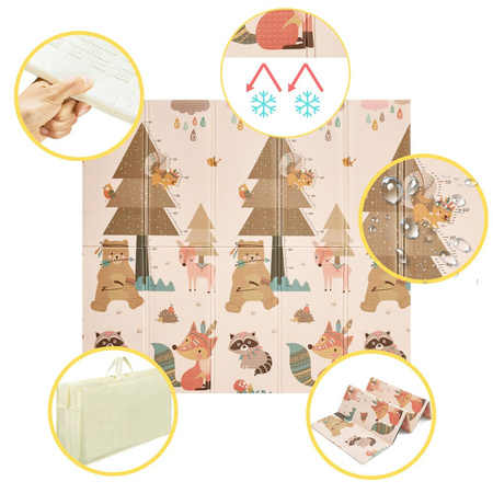 Covoraș educațional pliabil XXL - „REGATUL PĂDURILOR ȘI ZBORUL CU BALONUL”