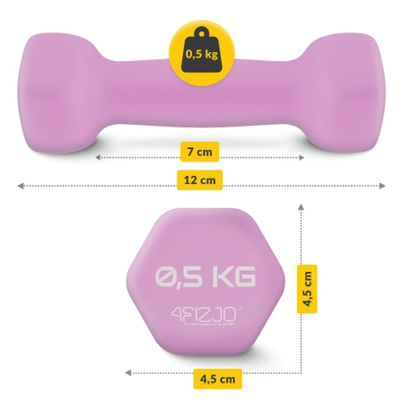 Set de gantere din fontă 7 kg