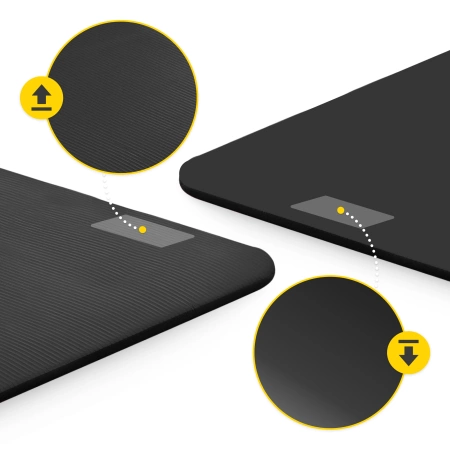 Saltea pentru fitness și yoga NBR 190 × 100 × 1,5 cm, neagră