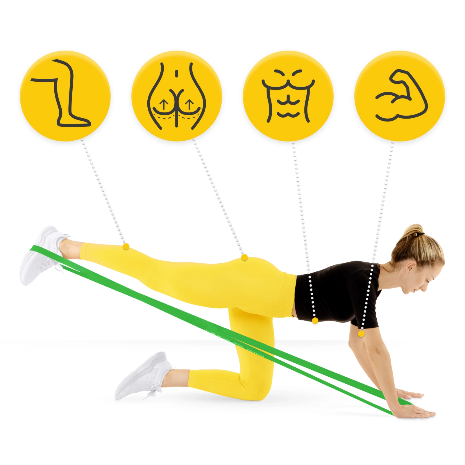 Set de 4 Elastice de Rezistență POWER BAND