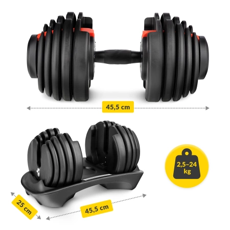 Halteră reglabilă Premium 24 kg