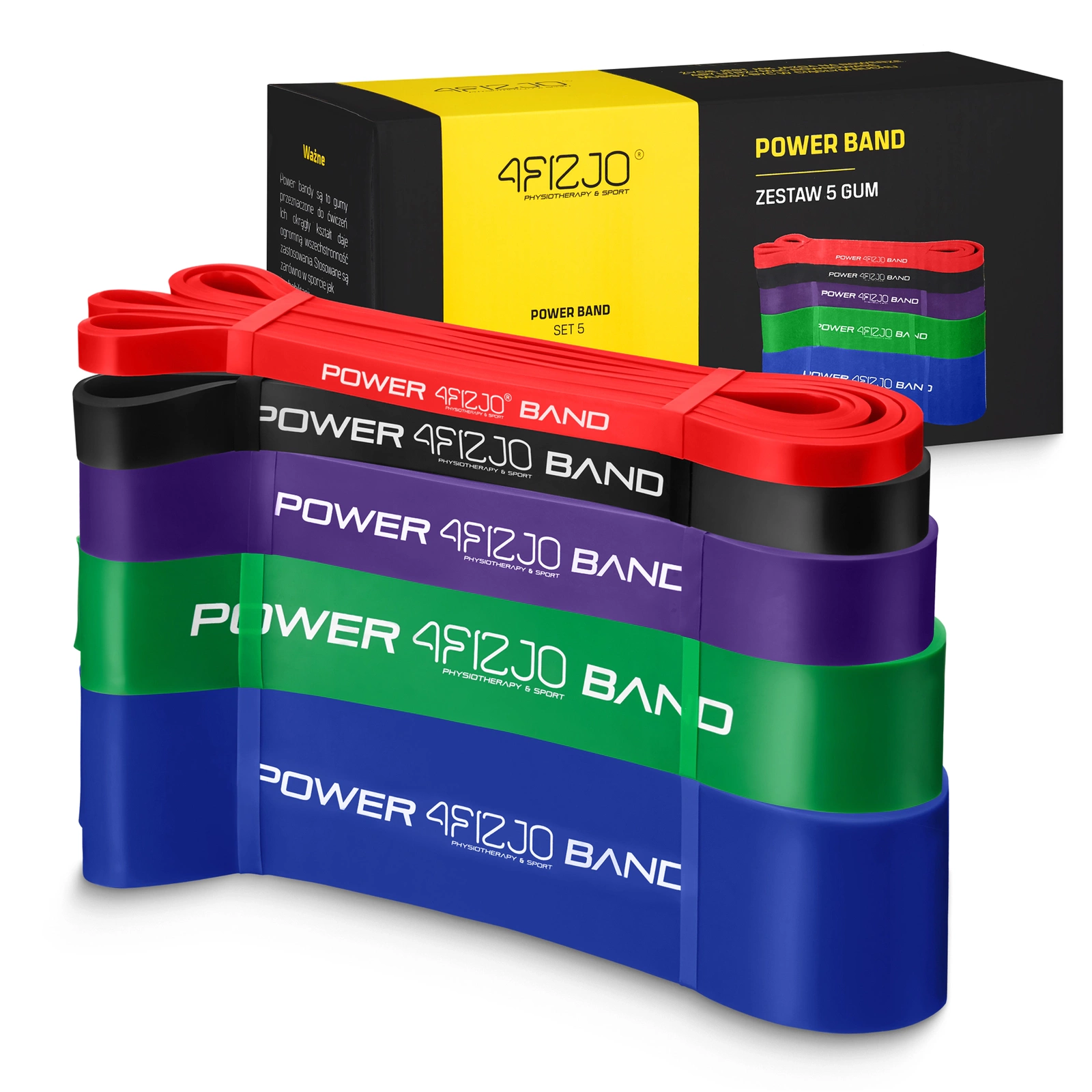 Set de 5 Elastice de Rezistență POWER BAND