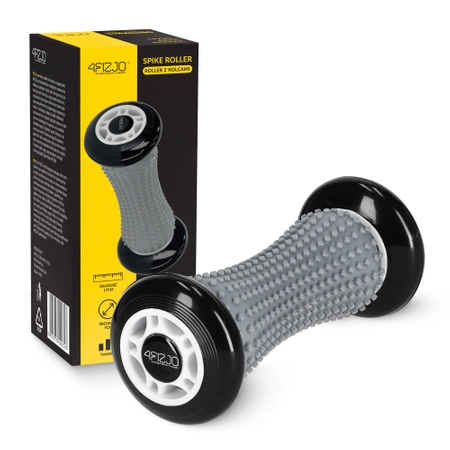 Rolă de masaj SPIKE ROLLER cu proeminențe, gri