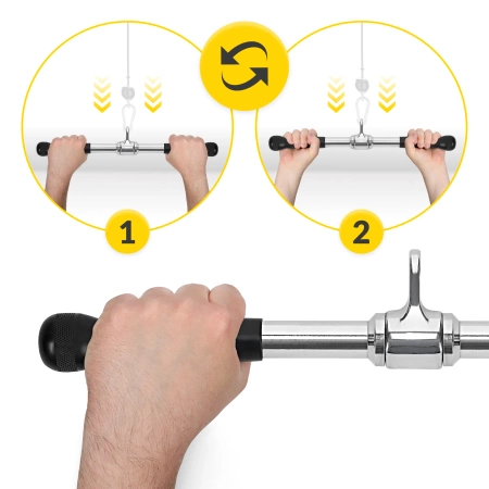 Mâner drept pentru tracțiuni, rotativ, 52 cm