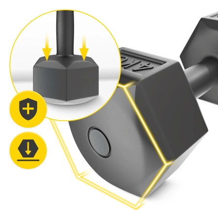 Gantere bituminoase pentru exerciții 2 x 4 kg