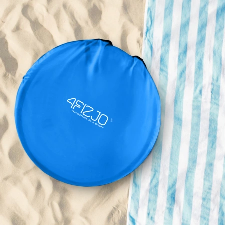 Cort de plajă cu auto-deschidere, albastru-roșu