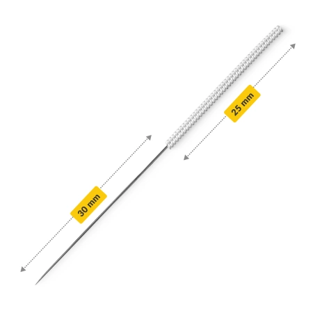 Ace de acupunctură cu ghid 100 buc. 0,3 x 30 mm