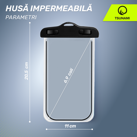 Husă impermeabilă pentru telefon TSUNAMI