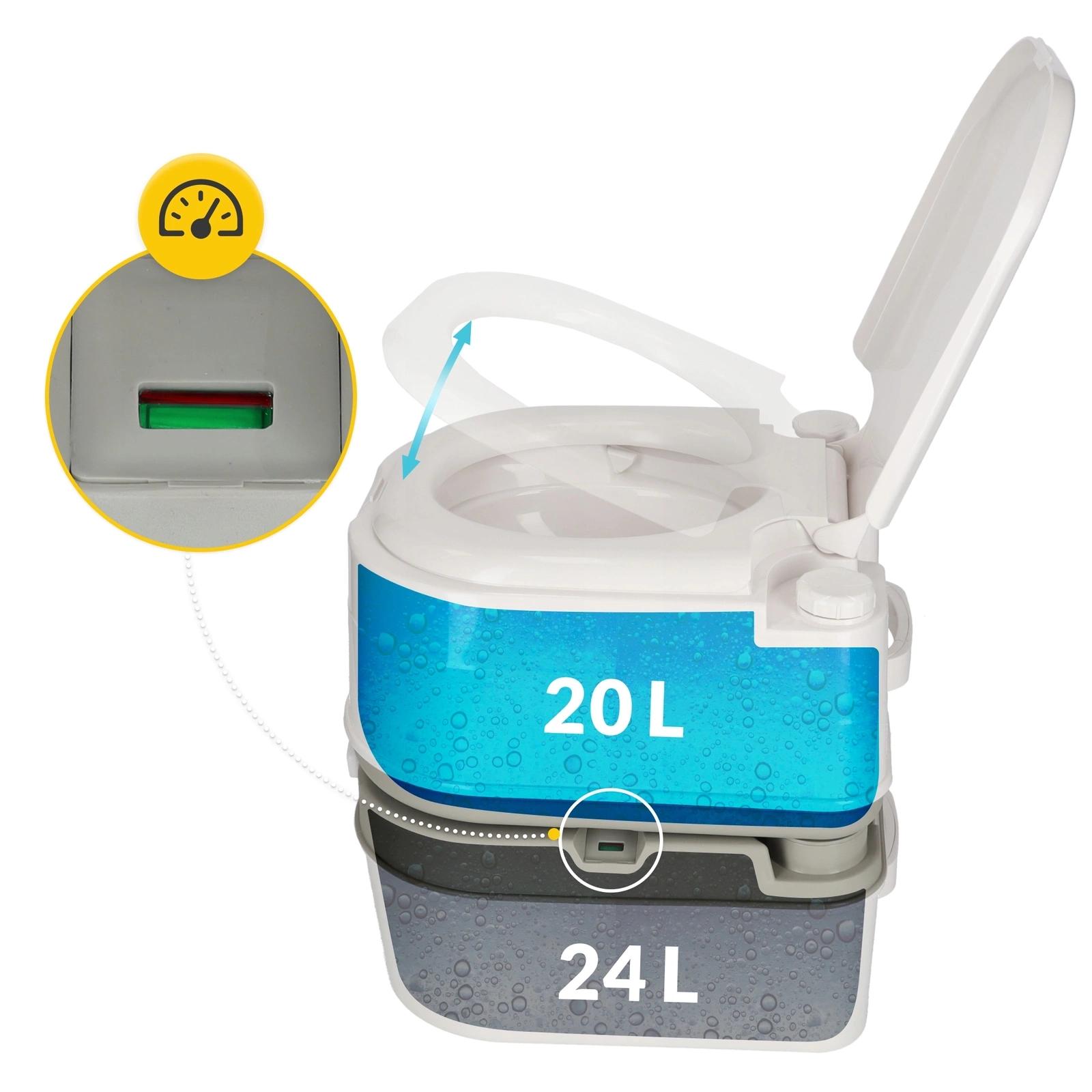 Toaletă turistică portabilă WC 24L