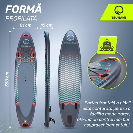Placă SUP TSUNAMI Paddle Board 350 cm T03