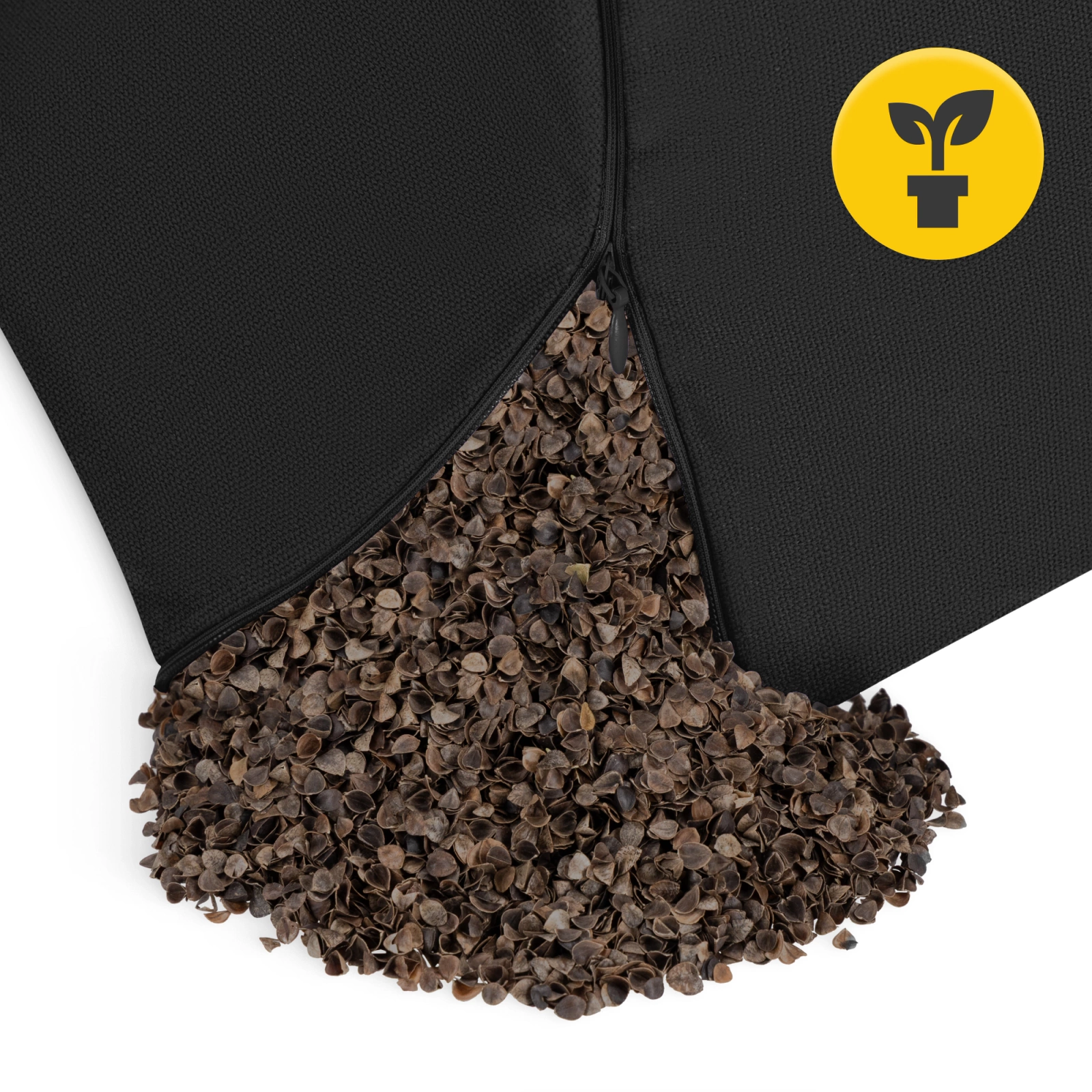 Perna de yoga Zafu rotundă negru