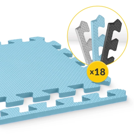 Set de 9 covorașe puzzle 90x90 - „Cer albastru”