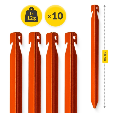 Cuie de cort din aluminiu 18 cm în formă de V 10 buc.