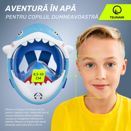 Mască de scufundare pentru copii RECHIN TSUNAMI