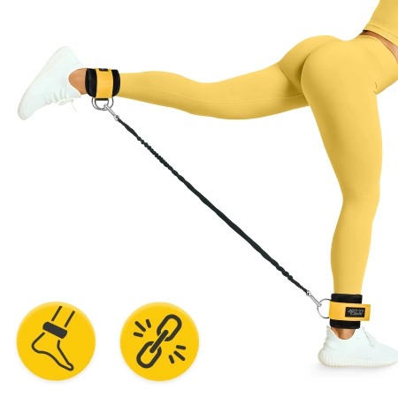 Benzi de formare gleznă pentru lift 2 buc. galben