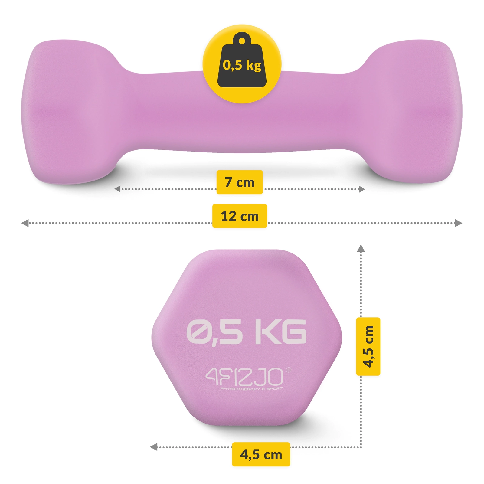 Set de gantere din fontă 7 kg
