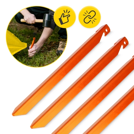 Cuie de cort din aluminiu 18 cm în formă de V 10 buc.