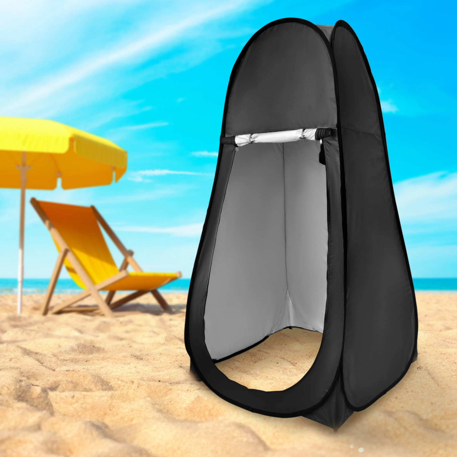 namiot przebieralnia uniwersalny składany samorozkładany opakowanie ochrona przed słońcem wiatrem namiot plażowy