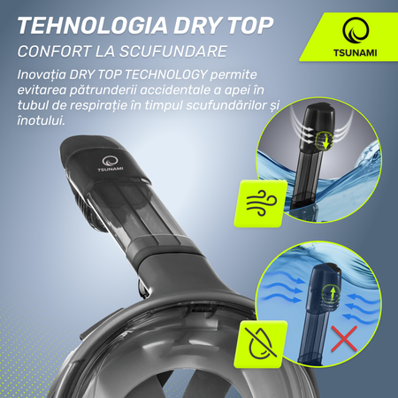 Mască de scufundări cu față completă TSUNAMI S/M