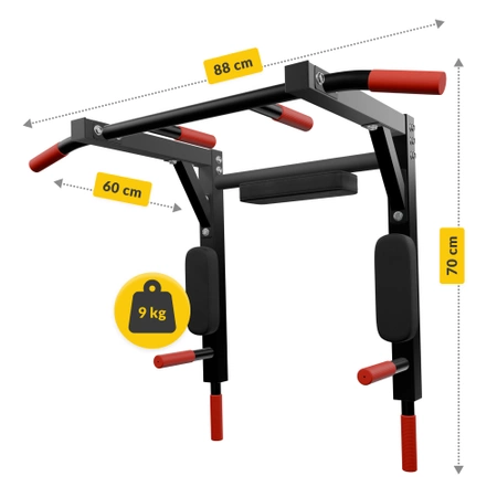 Bară de tracțiune 2 în 1 montată pe perete