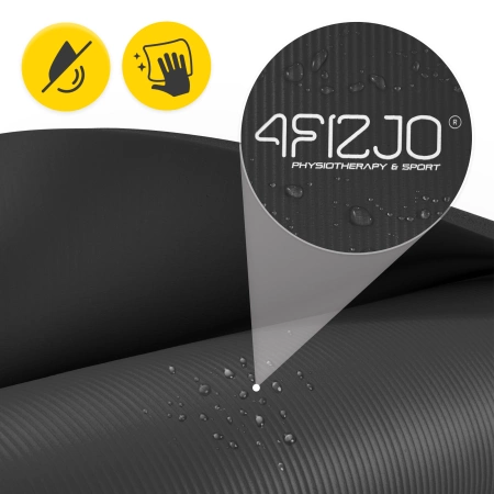 Saltea pentru fitness și yoga NBR 190 × 100 × 1,5 cm, neagră