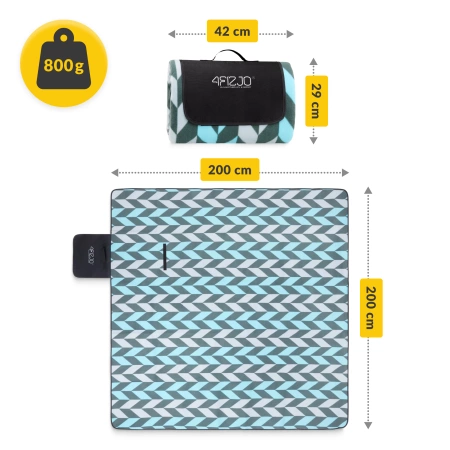 Pătură impermeabilă pentru picnic 200x200 cm