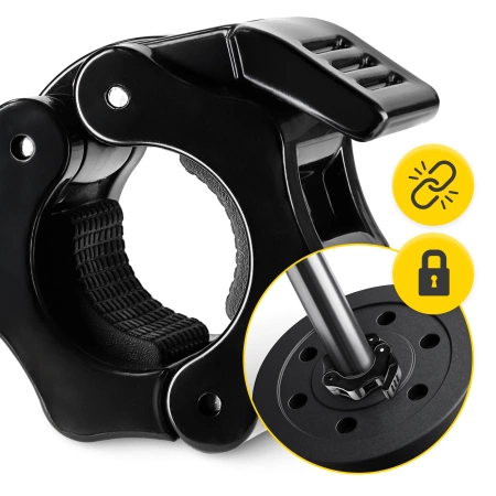 Cleme cu eliberare rapidă QR pentru gât de 25 mm 2 buc. - negru