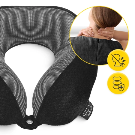 Pernă de calatorie pentru gât, din spumă, cu memorie
