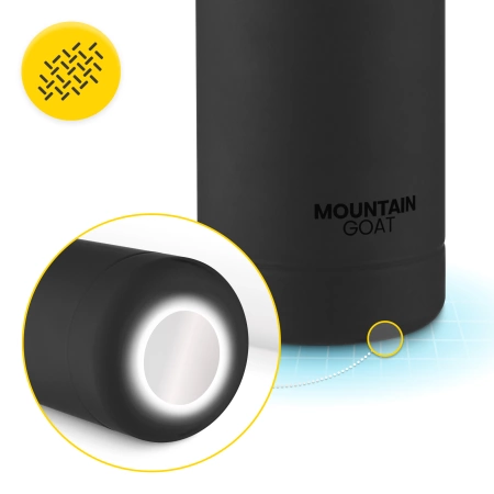 Sticlă termică de 540 ml cu curea negru