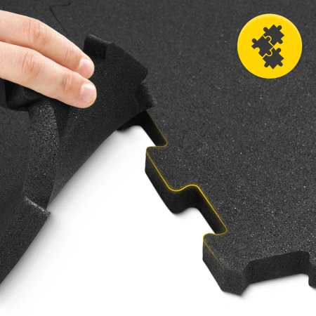 Covoraș de protecție din cauciuc pentru podea, 4 bucăți, 48,5 x 48,5 x 2 cm