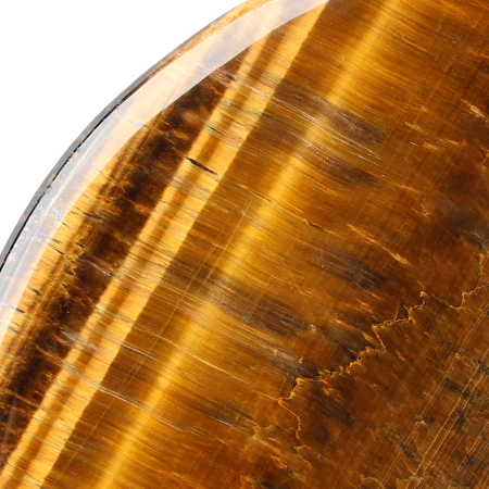 Piatra Gua Sha canelată din cuarț natural Tiger Eye