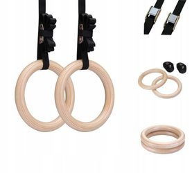 Inele din lemn pentru gimnastică 2 buc.