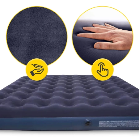 Saltea gonflabilă Avenli pentru două persoane 203 x 183 x 22 cm + Pompă și perne