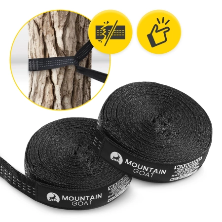 Hamac de călătorie Mountain Goat pentru două persoane cu plasă împotriva țânțarilor gri-turcoaz