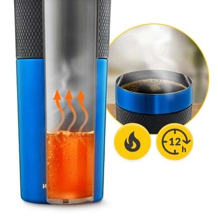 Cana termică Mountain Goat TRAVEL 450 ml albastră