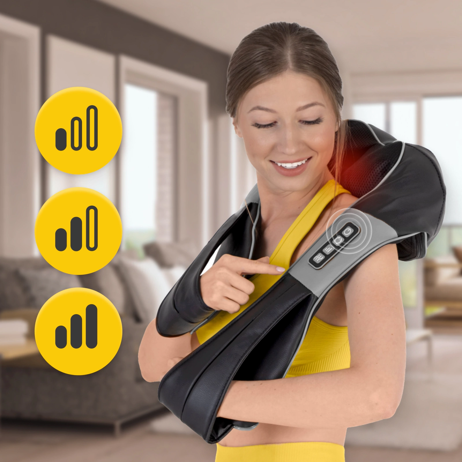 Masaj fără fir pentru gât și spate SHIATSU ULTRA+