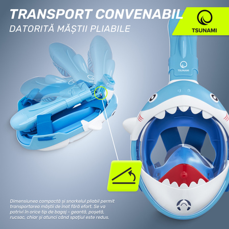 Mască de scufundare pentru copii RECHIN TSUNAMI