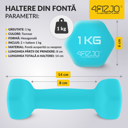 Haltere clasice 2 x 1 kg