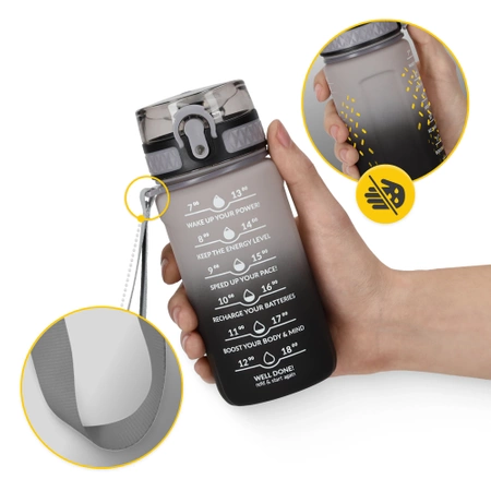 Sticlă de apă cu scală temporală 0,5 L